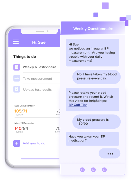 Image of mobile chatting on BP measurement