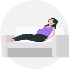 Pregent lady take rest